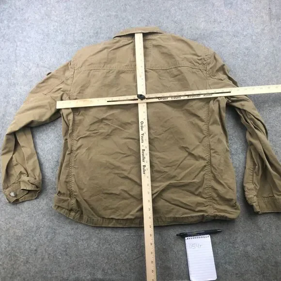 J Crew Jacket Mens Large Beige Solid Military Field Broken In Pockets - Picture 7 of 9